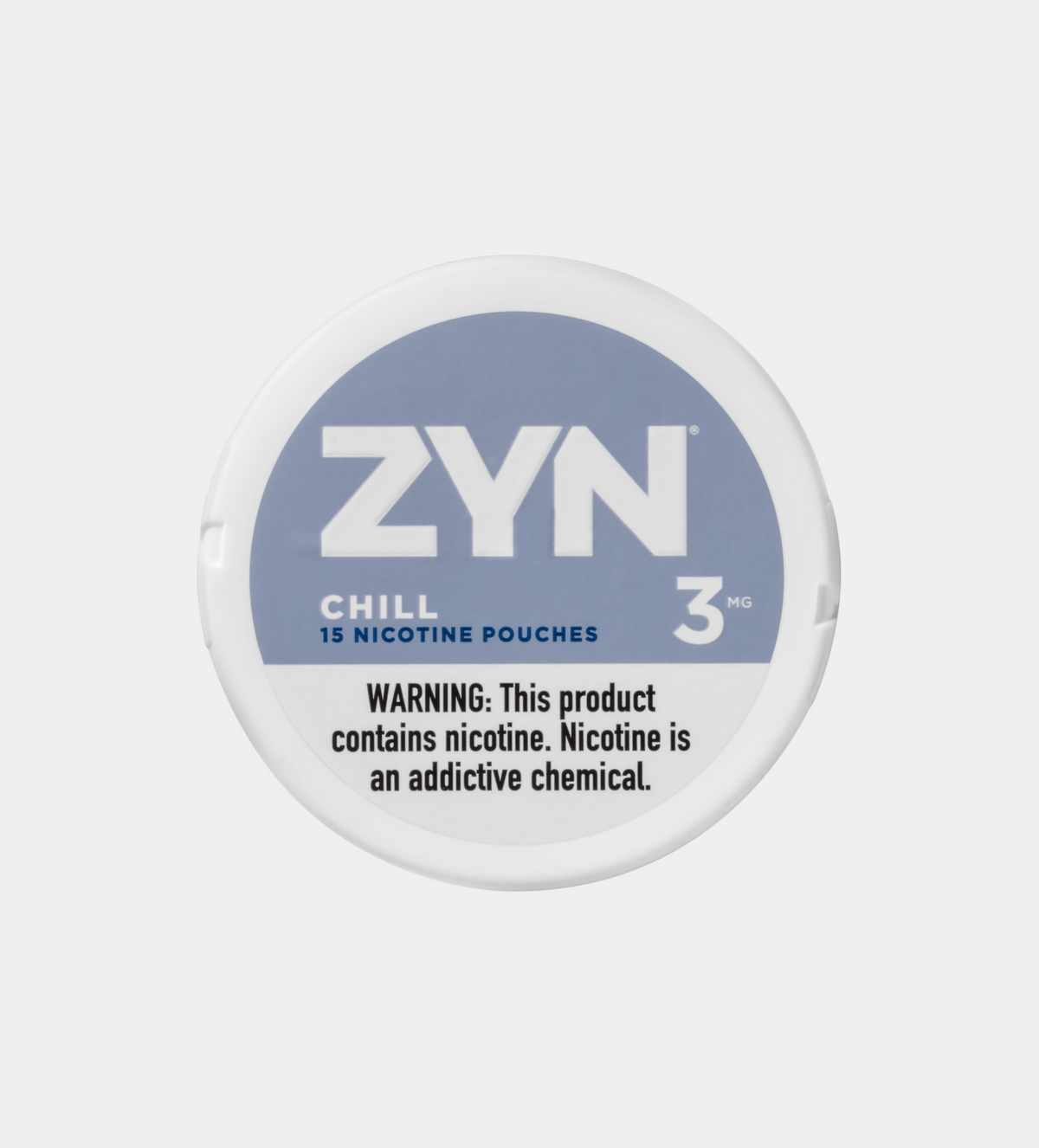 ZYN Chill 3MG nicotine pouches, 15 pouches per can