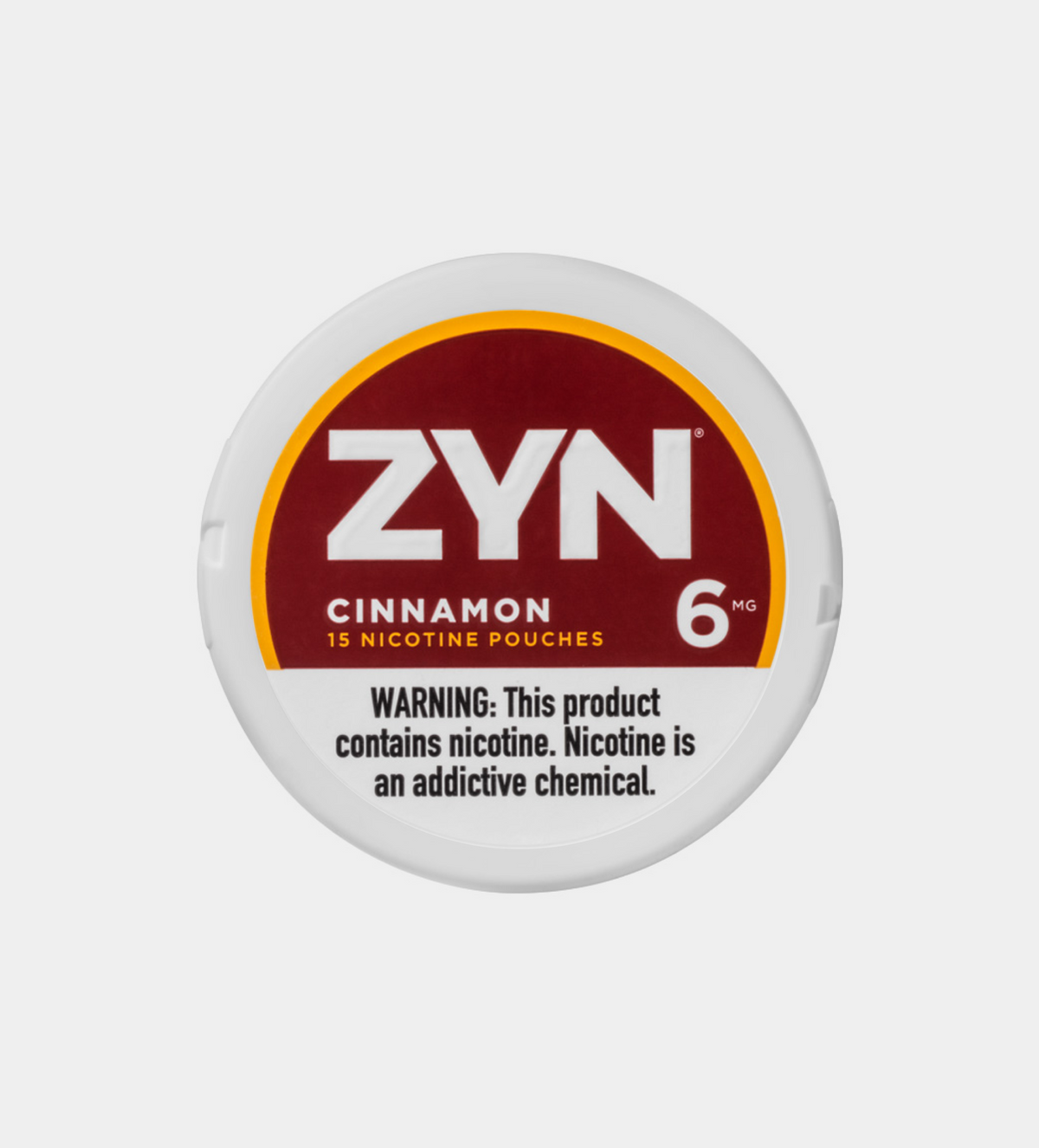 ZYN Cinnamon 6MG nicotine pouches, 15 pouches per can