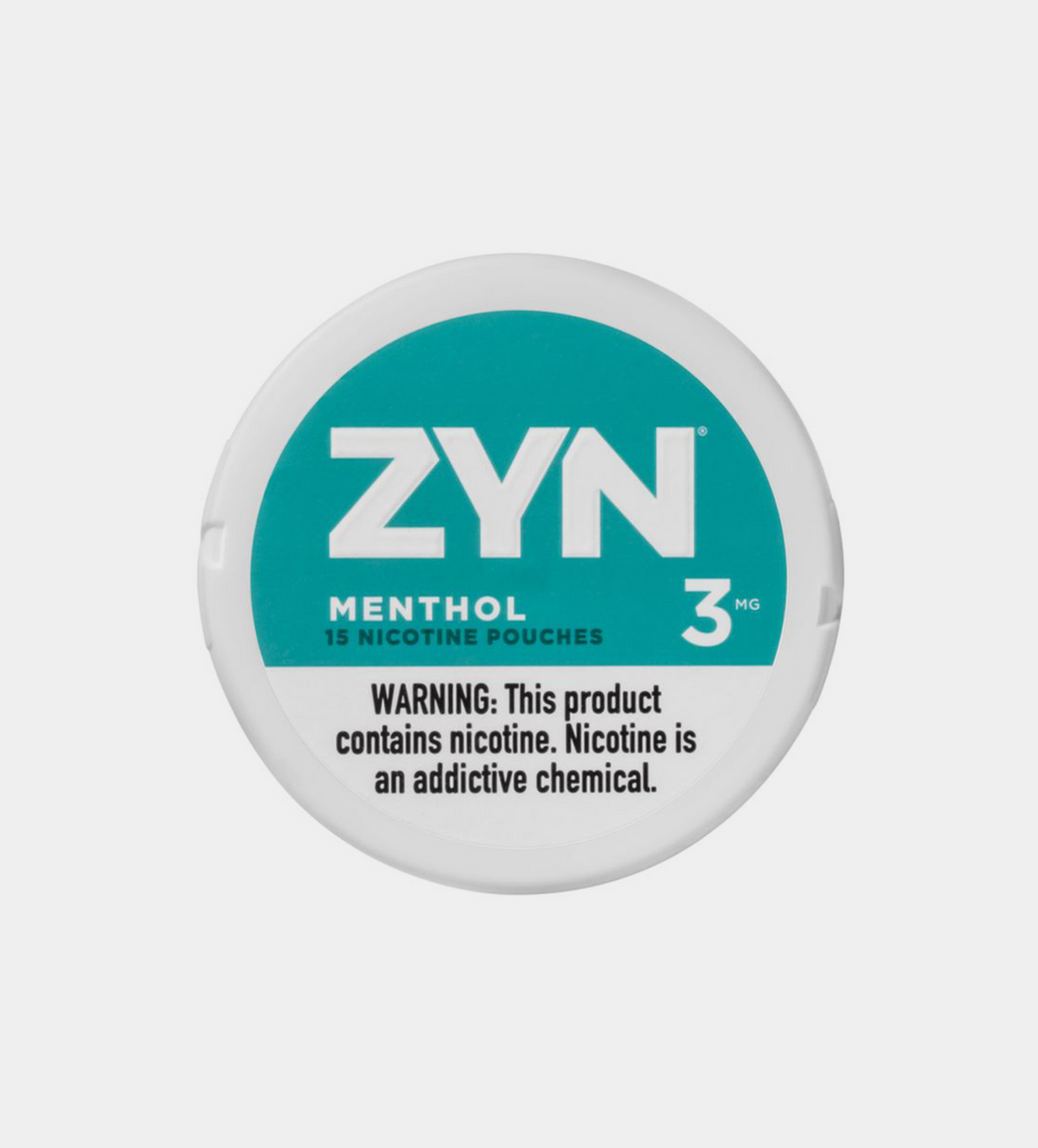 ZYN Menthol 3MG nicotine pouches, 15 pouches per can