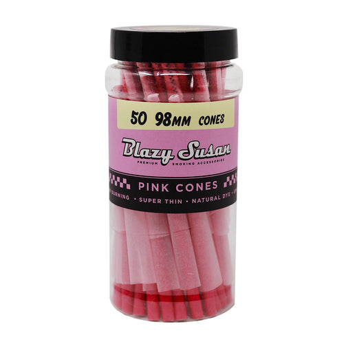 Blazy Susan - Pink 98mm Pre-Roll Cones - 50ct Jar