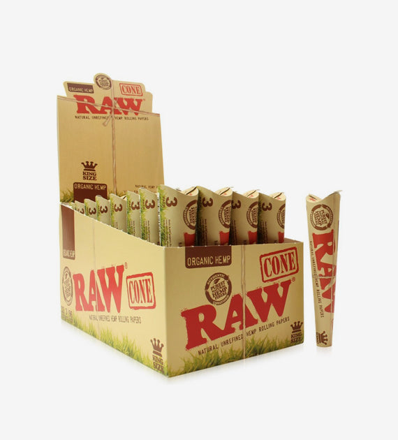Raw Cones - King Size Organic Hemp, 3 Pack