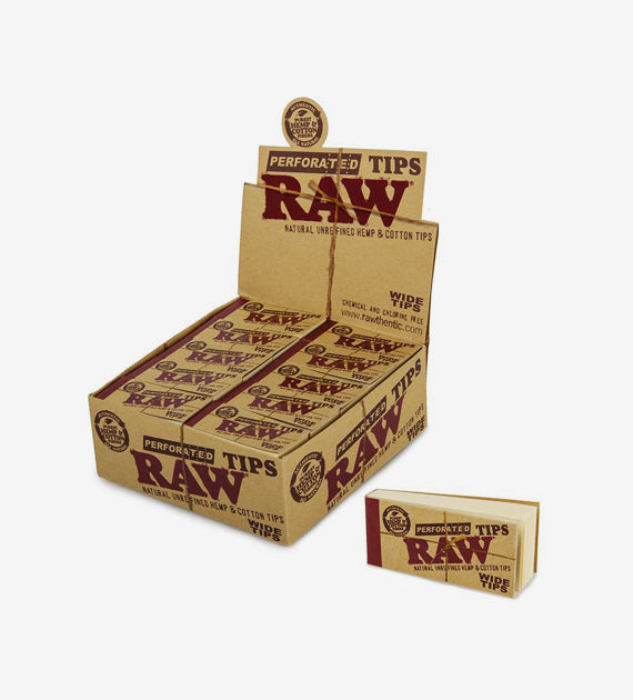 Raw Perforated Wide Tips Hemp & Cotton - 50 Count