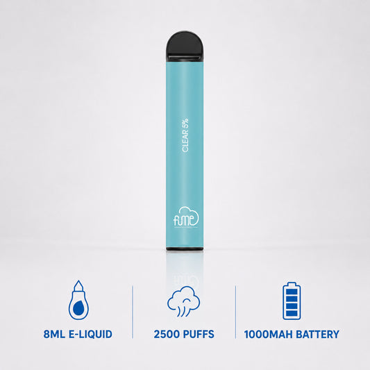 FUME Ultra 2500 Clear Disposable Vape - 10 Pack