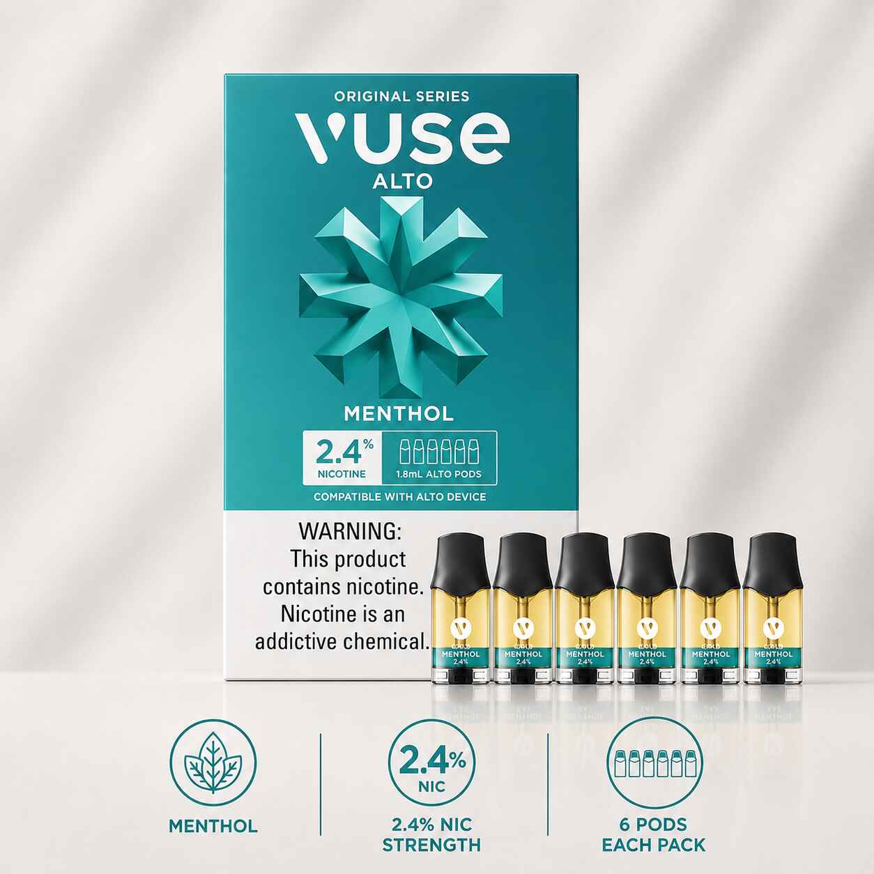 Vuse Alto Menthol 2.4% 6 Pods - 5pk