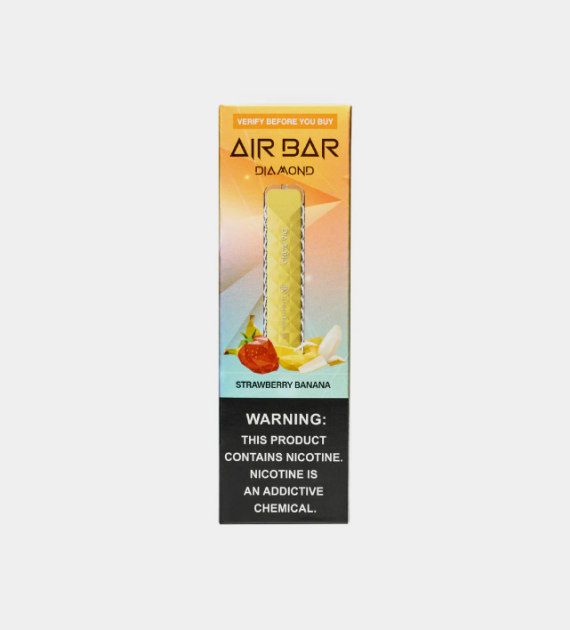 Air Bar Diamond disposable vape - Strawberry Banana - 10 Count Box