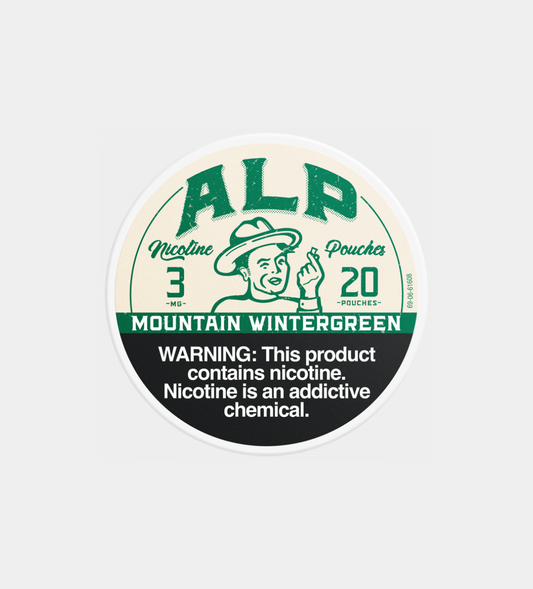 ALP Mountain Wintergreen 3MG nicotine pouches, 5-count pack