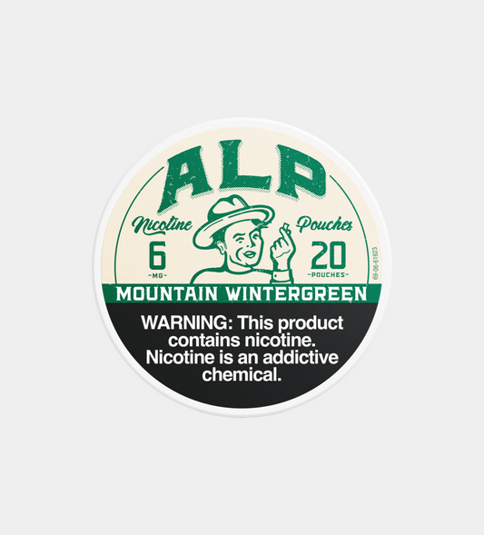 ALP Mountain Wintergreen 6MG nicotine pouches, 5-count pack