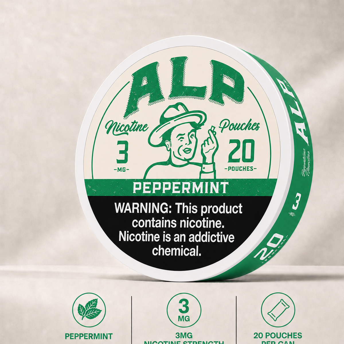 Alp Peppermint 3mg nicotine pouches