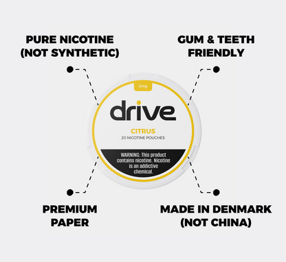Drive Nicotine Pouch Citrus 3MG - 5 Count