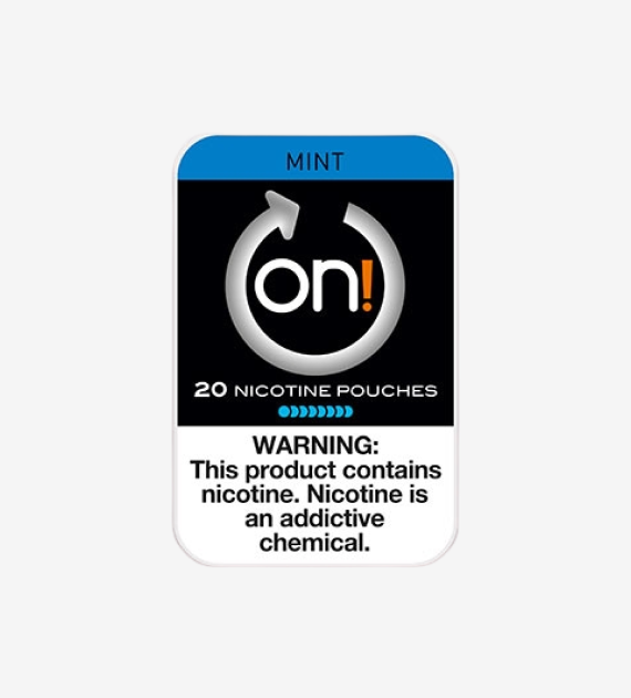 ON! Mint 2mg nicotine pouches, 5-count pack