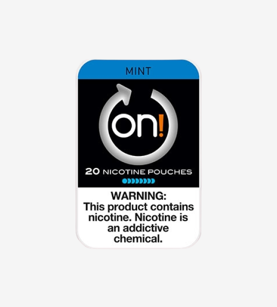 ON! Mint 4mg nicotine pouches, 5-count pack