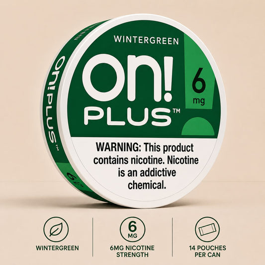 On! Plus Wintergreen Nicotine Pouches 6mg