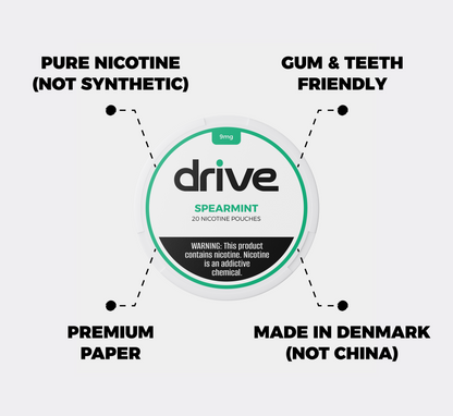 Drive Nicotine Pouch Spearmint 9MG - 5 Count