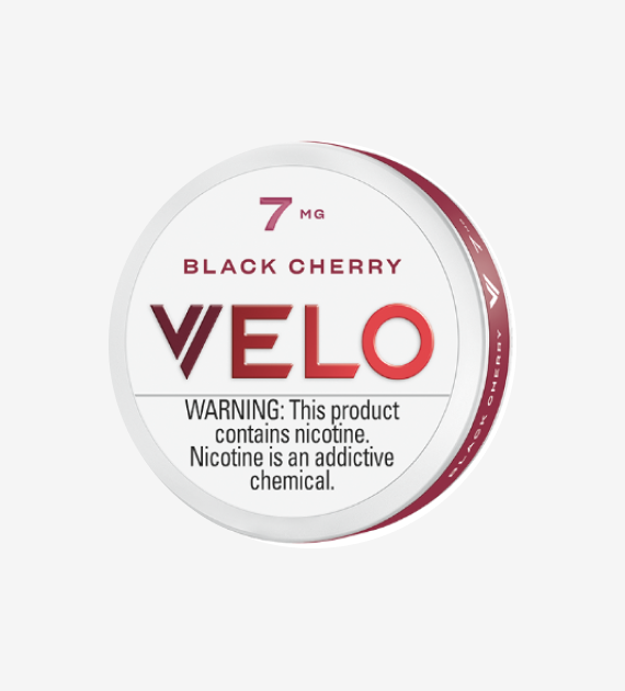 VELO Black Cherry 7mg nicotine pouches, 5-count pack
