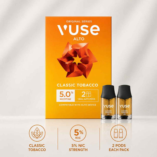 Vuse Alto Classic Tobacco 5% 2 vape pods - 5pk