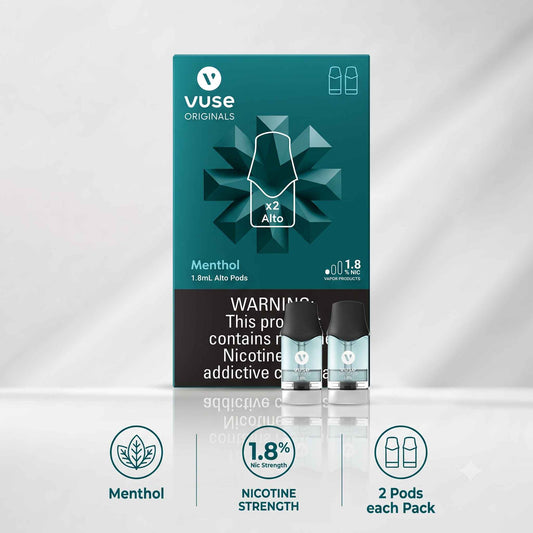 Vuse Alto Menthol 1.8% 2 vape pods - 5pk