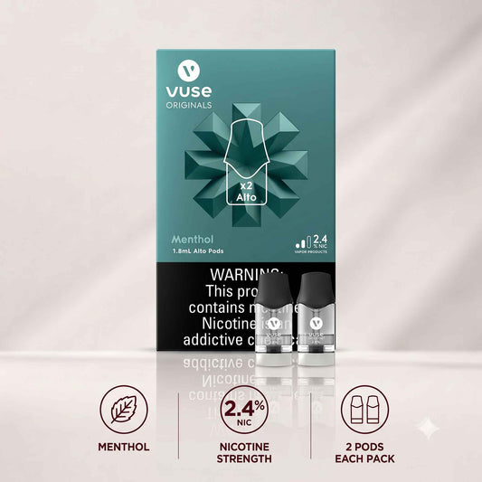 Vuse Alto Menthol 2.4% 2 vape pods - 5pk