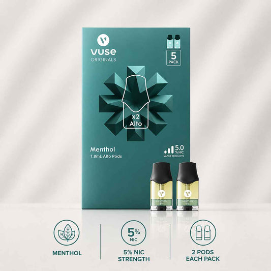 Vuse Alto Menthol 5% 2 vape pods - 5pk