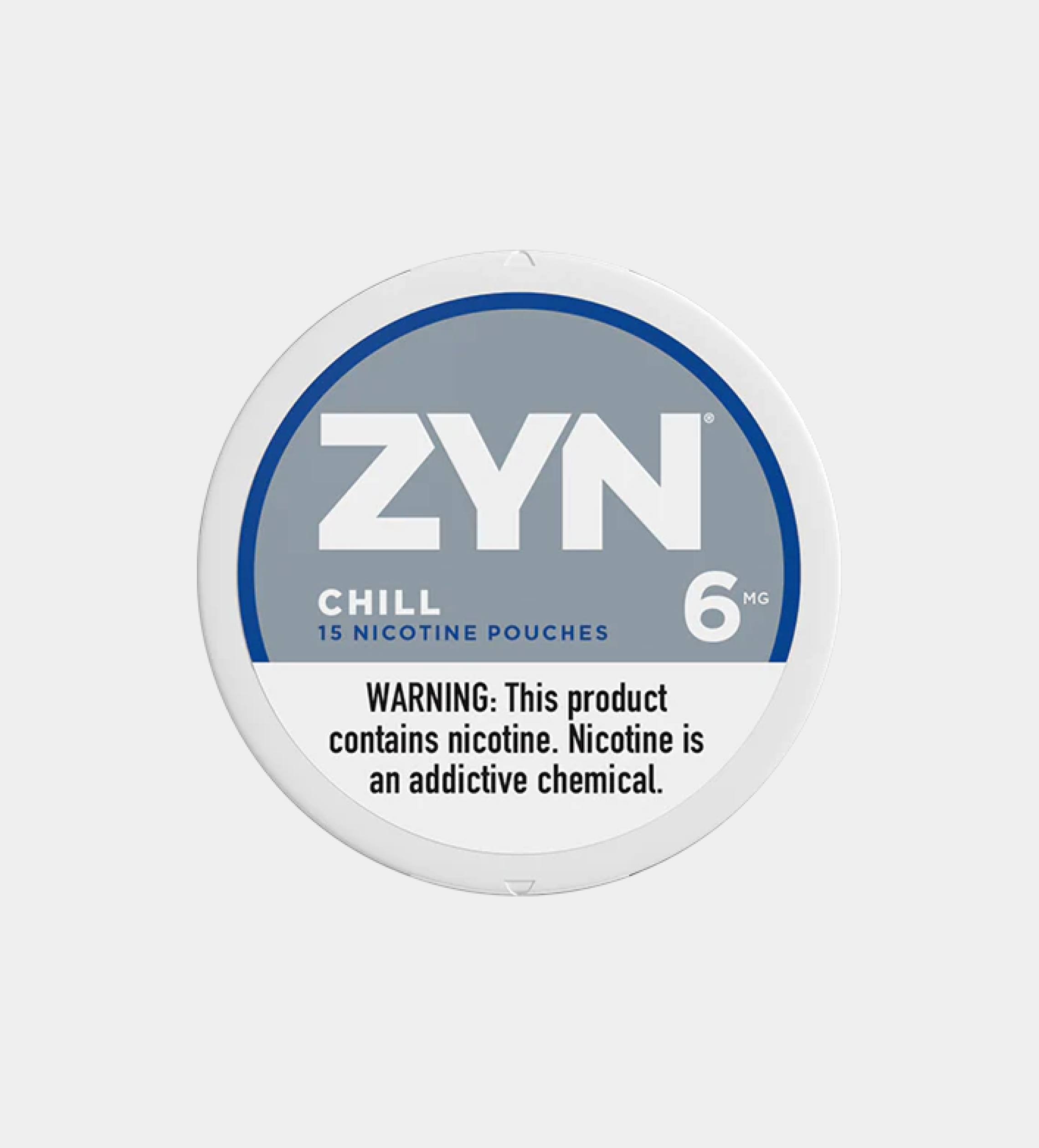 ZYN Chill 6MG nicotine pouches, 15 pouches per can