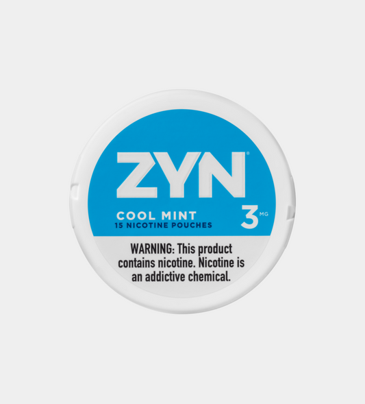 ZYN Cool Mint 3MG nicotine pouches, 15 pouches per can