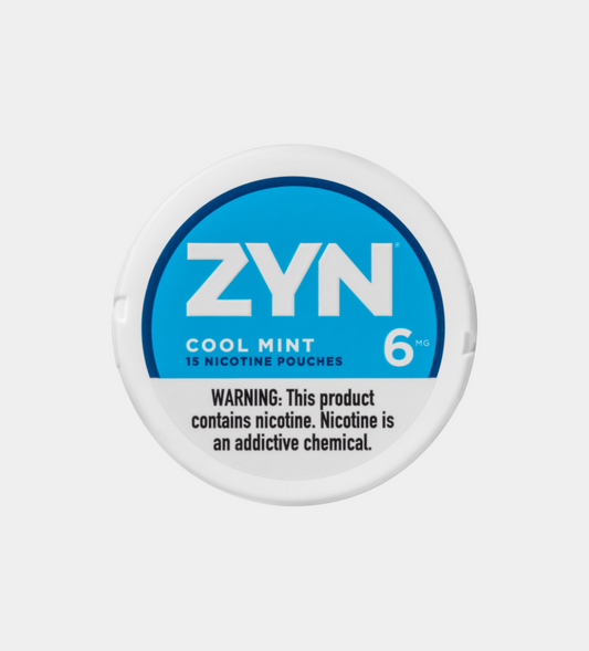 ZYN Cool Mint 6MG nicotine pouches, 15 pouches per can