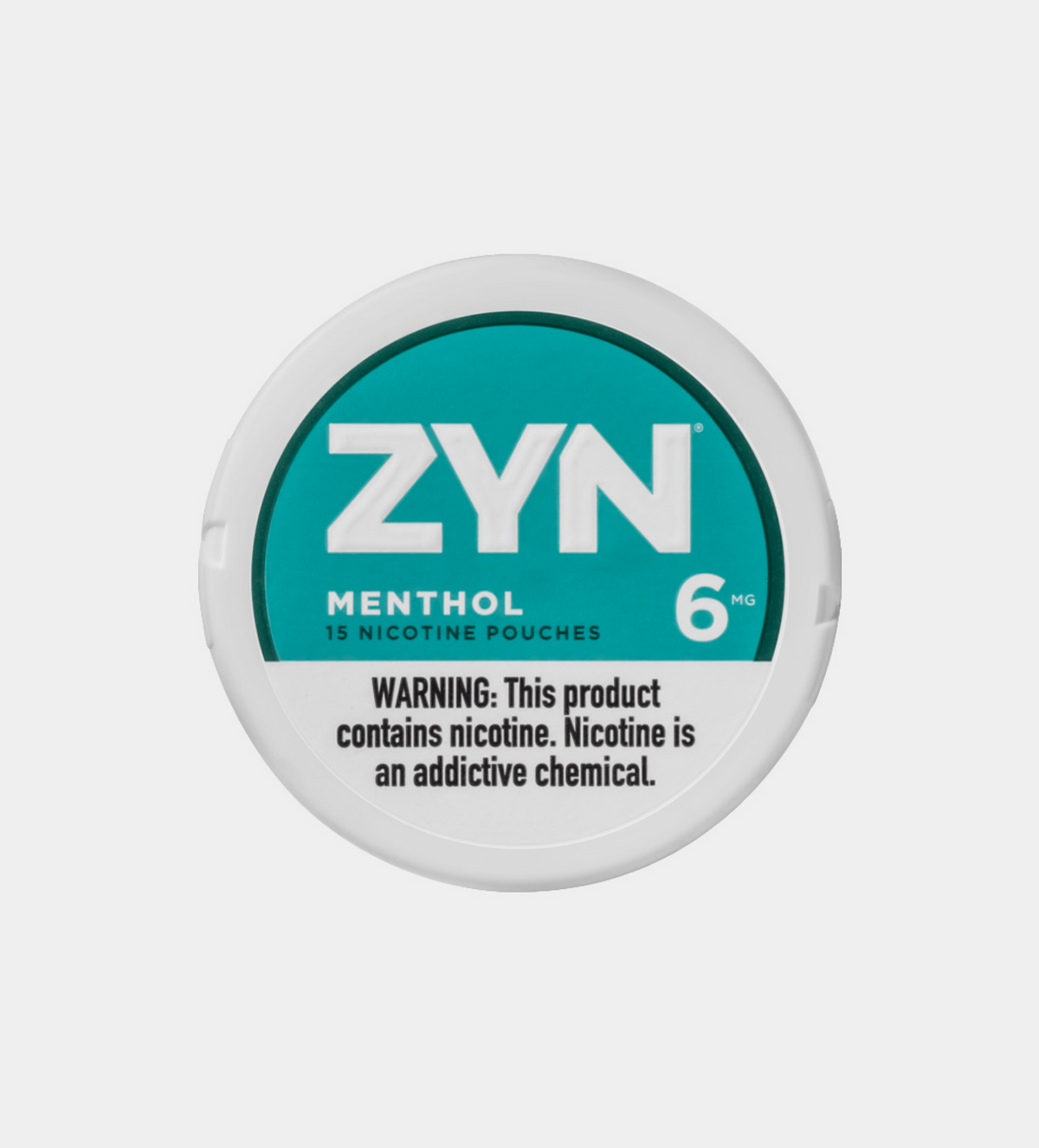 ZYN Menthol 6MG nicotine pouches, 15 pouches per can