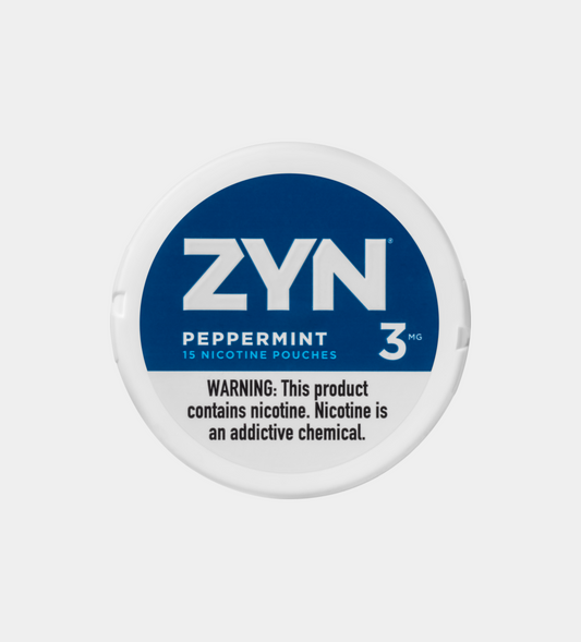 ZYN Peppermint 3MG nicotine pouches, 15 pouches per can