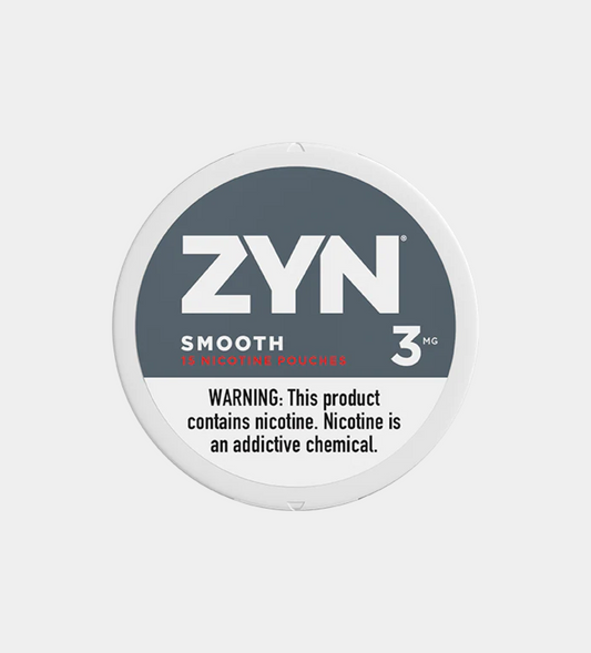 ZYN Smooth 3MG nicotine pouches, 15 pouches per can