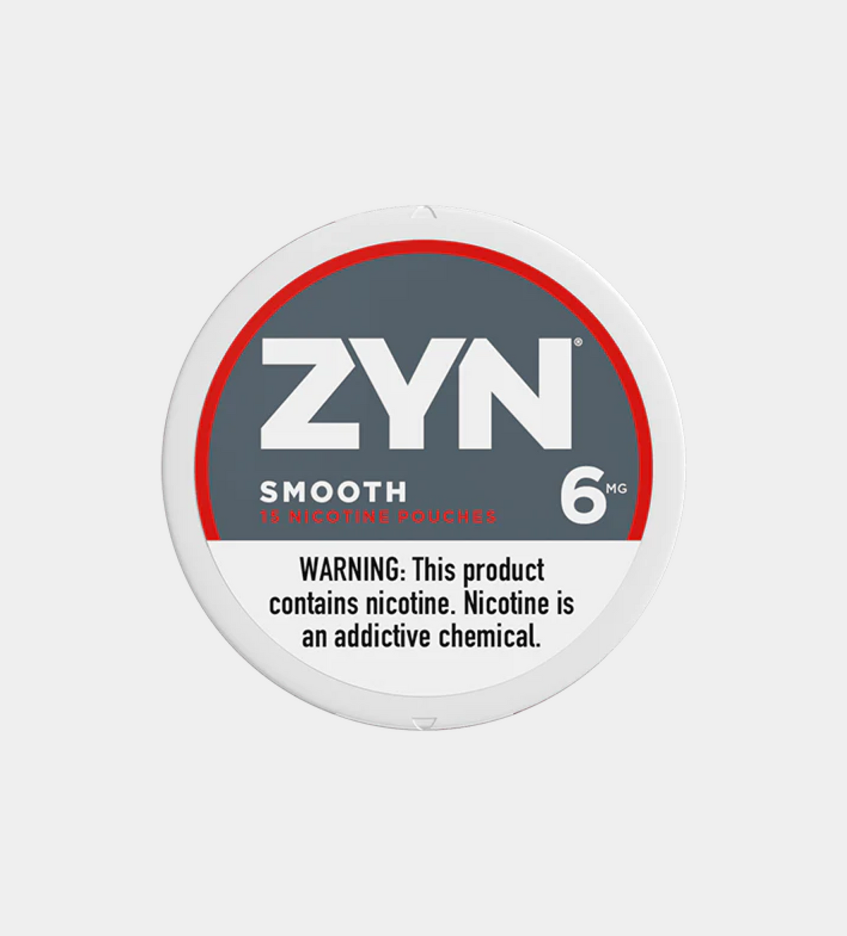 ZYN Smooth 6MG nicotine pouches, 15 pouches per can