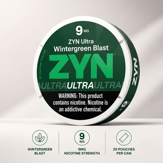 ZYN Ultra Wintergreen Blast 9mg nicotine pouches