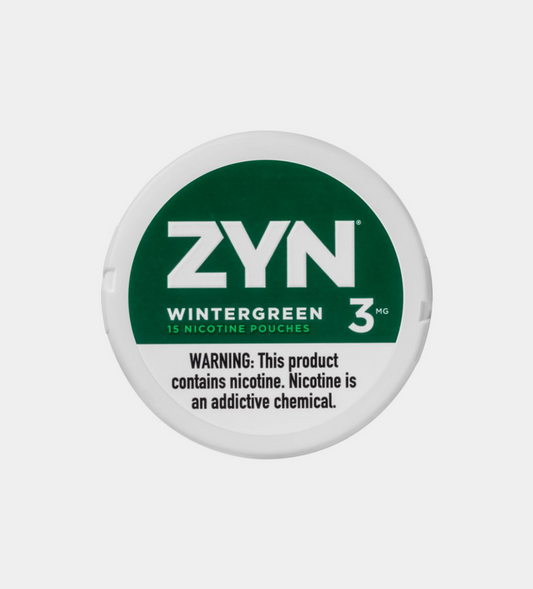 ZYN Wintergreen 3MG nicotine pouches, 15 pouches per can