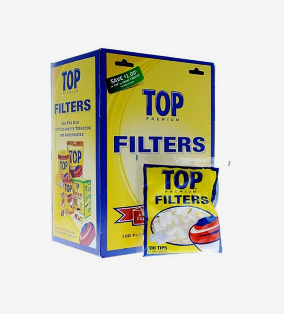 Top Filter Tips, 15 mm Cigarette Filter Tips, 100 Count Bag, 30 Count