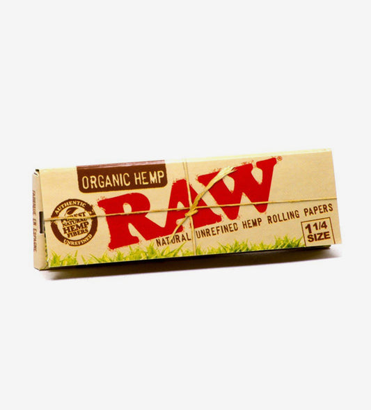 RAW Organic Hemp Rolling Papers, 1 1/4 Size, 24 Count