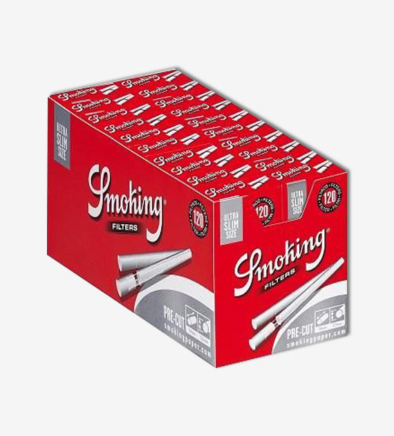 Smoking Pre-Cut Ultra Slim Filter, 120 Cotton Tips Cigarette 14mm