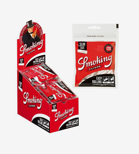 Smoking Slim Easy Rolling Cigarette Filter Tips - 15mm Cigarette Filters, 30 Count Box