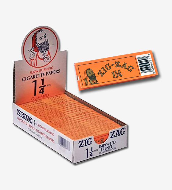 Zig Zag 1 1/4" Rolling Papers Orange Box - 32 papers per Booklet - 24 Packs per Box