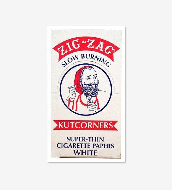 Zig Zag 1 1/4" Kutcorners Super-Thin Cigarette Rolling Papers, Red - 32 leaflets per Pack, Pack of 24