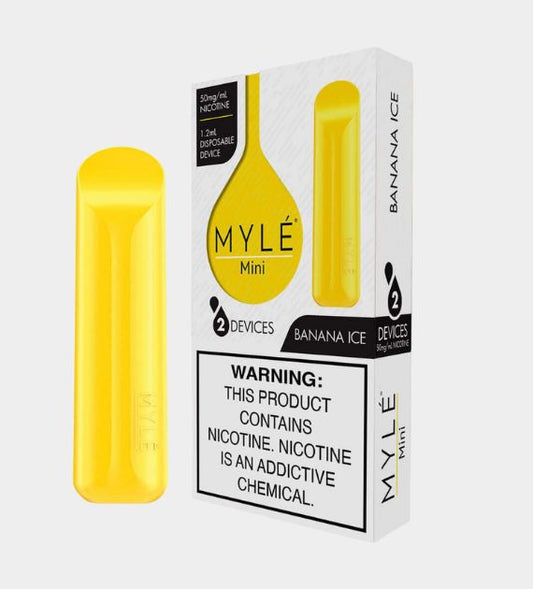 MYLE Mini - Banana Ice disposable vape - 10 Count Box