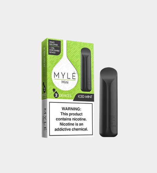 MYLE Mini - Iced Mint disposable vape - 10 Count Box