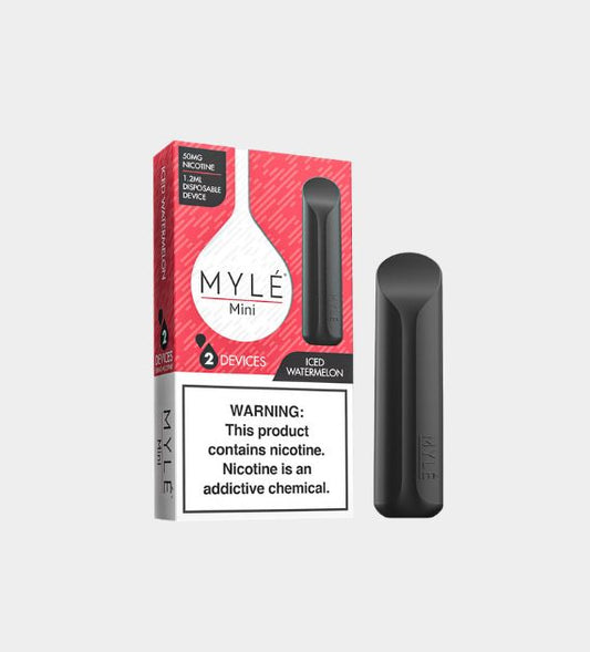 MYLE Mini - Iced Watermelon disposable vape - 10 Count Box