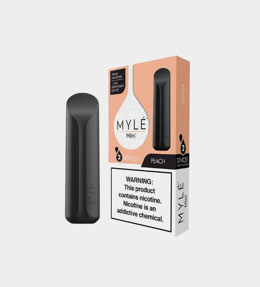 MYLE Mini - Peach disposable vape - 10 Count Box