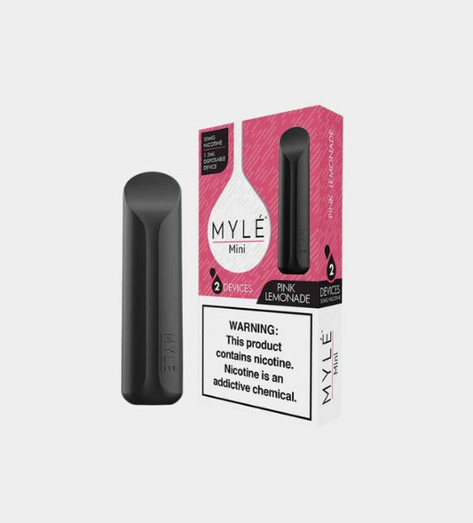 MYLE Mini - Pink Lemonade disposable vape - 10 Count Box