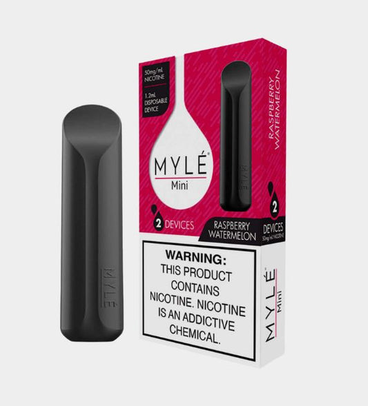 MYLE Mini - Raspberry Watermelon disposable vape - 10 Count Box