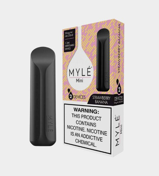 MYLE Mini - Strawberry Banana disposable vape - 10 Count Box