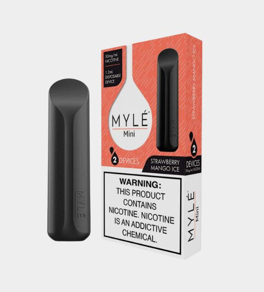 MYLE Mini - Strawberry Mango Ice disposable vape - 10 Count Box