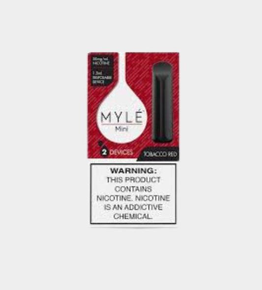 MYLE Mini - Tobacco Red disposable vape - 10 Count Box