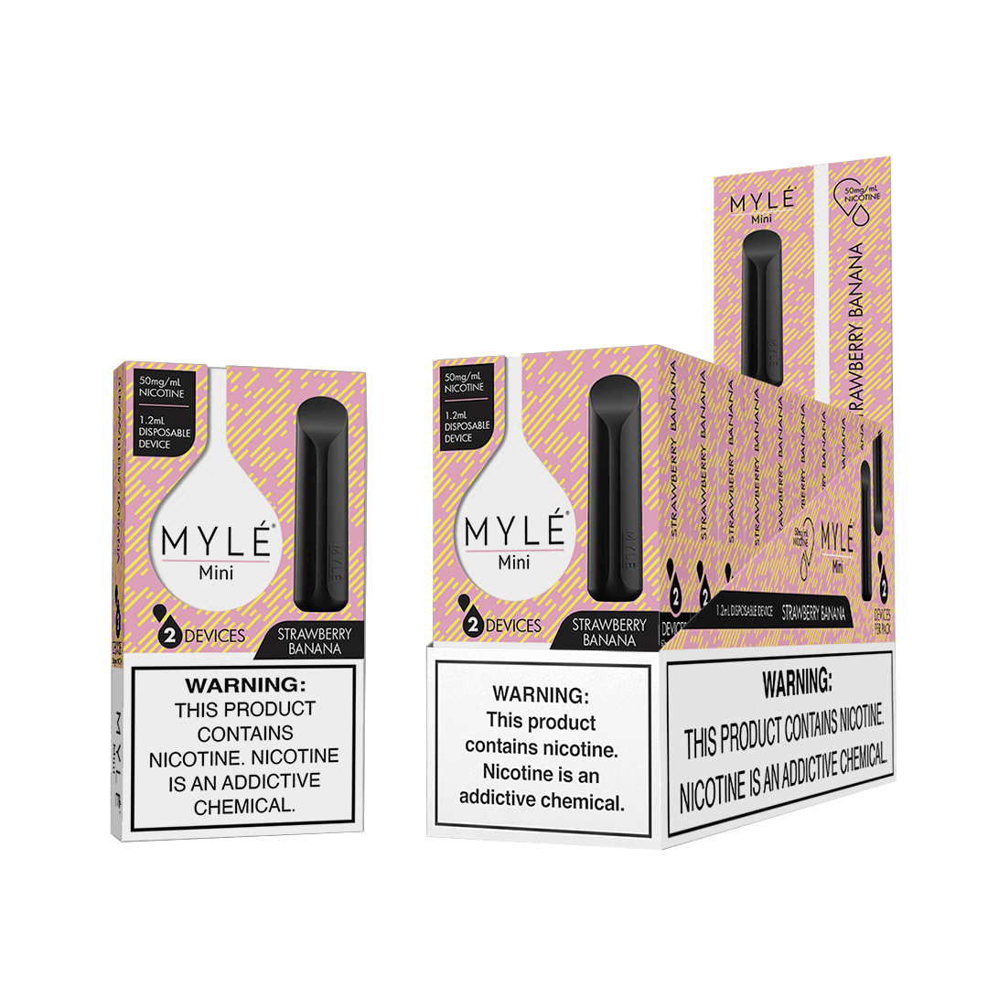 myle vape pods strawberry Buy MYLÉ Mini Disposable Strawbery Banana 10 Count Box Online