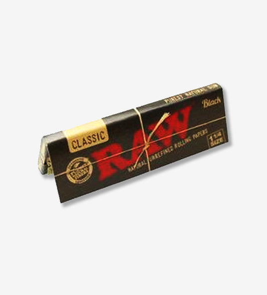 RAW Classic Black 1 1/4 Rolling Paper - 24 Count Box